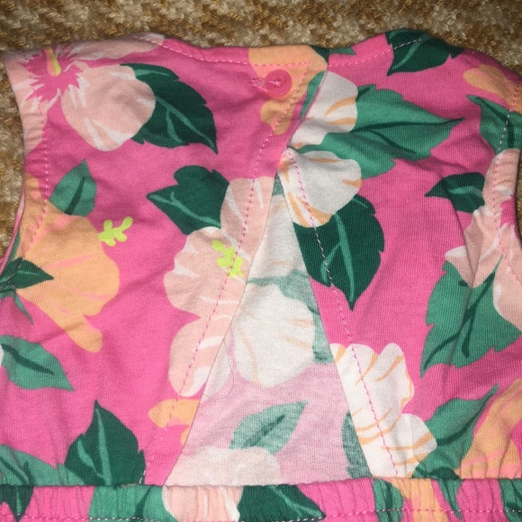 2 Carters Short Summer Rompers - Picture 4 of 7